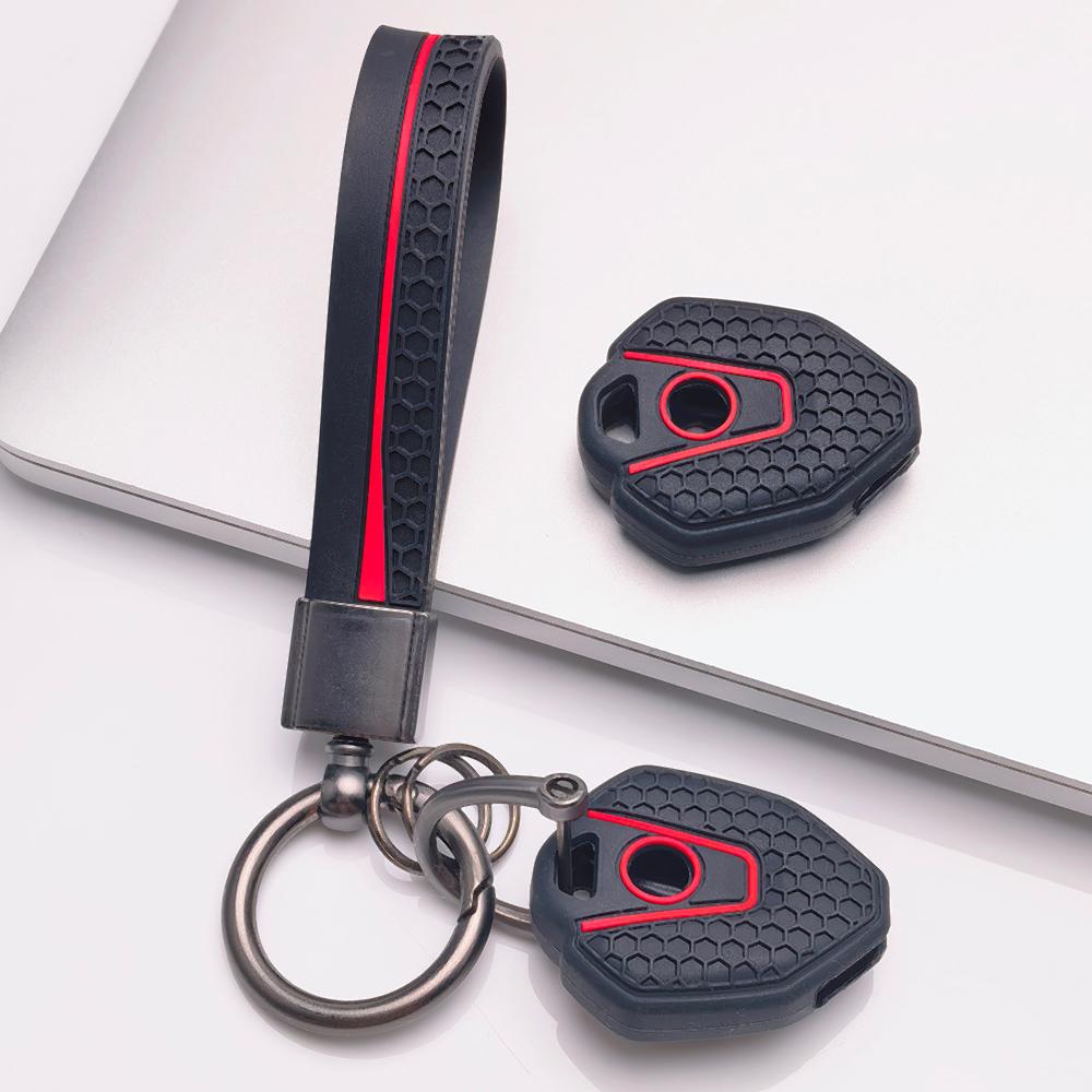 Soft Silicone Moto Key Fob Case for CFMOTO 450MT Mt450 400NK 650NK 800NK 700MT 700CLX 800MT 650MT 250SR 300SR with Keychain Scooter Key Fob Protector