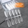 100Pcs Nails Tips Extension Clear Soft Gel Tips Clear Soft Gel False Nail Design Full Cover Press On Nail Fake Manicure Tools