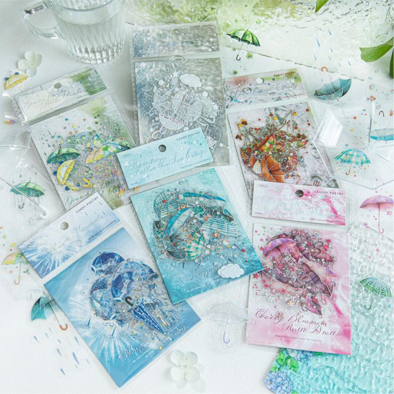 20 - sheet Dreamy Umbrella - themed Stickers for Hand - account DIY Decoration