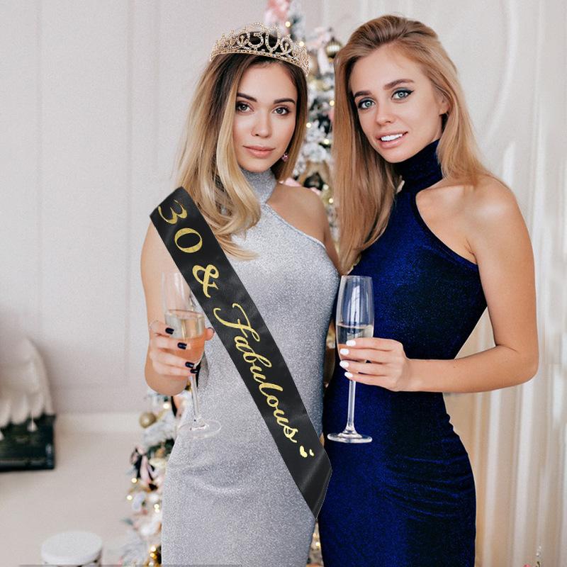 Europäische und Amerikanische Mode Legierung Digitale Krone Stirnband Digitaler Geburtstag Schultergurt Set Geburtstagsparty Ball Kopfschmuck für Mädchen
