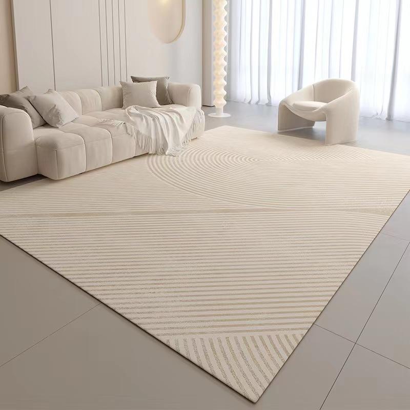 Simple Crystal Pile Carpet Living Room Tea Table Home Floor Mat Bedside Rug Bedroom Dirty Resistant Easy Care Carpet