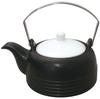 Suzuki Medicinal Earthenware Line Teapot, Black, 1.2L, Thermatec, IH-compatible Kettle, Teapot, Pattern, 7223-0580