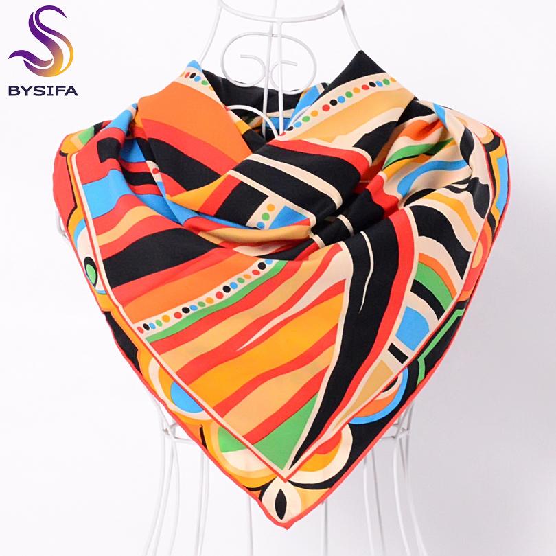[BYSIFA]Autumn Winter Twill Large Square Pink Twill Scarves Headscarves 90*90cm Fashion Accessories Ladies Multi Head Scarf Cape