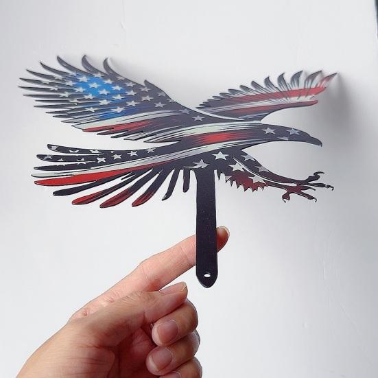 4th of July Garden Stake Stars And Stripes Eagle Yard Art Stake Patriotic Outdoor Decoration with Ground Stake for Flower Bed Lawn