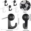 Push Pin Hooks - 50 Pieces Cork Board Hooks, Push P for Wall, Decorative Thumb Tacks Hook for Photo Wall, Bulletin Board, Home Wall, Map, Calendar,
