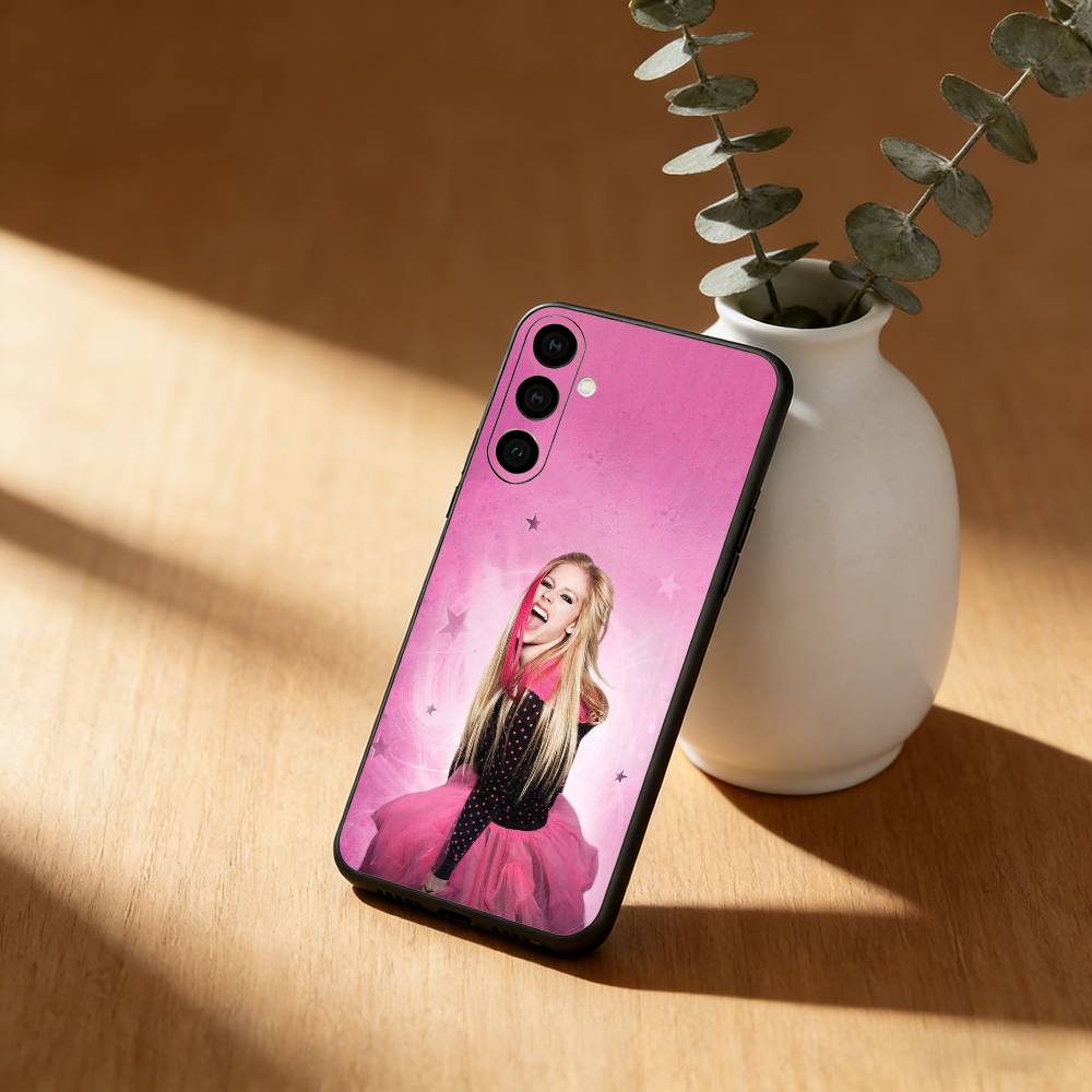 Star Singer Avril Lavigne Phone Case For Samsung Galaxy A20,21s,22,31,32,52,53,72,73,80,91 Soft Black Shell