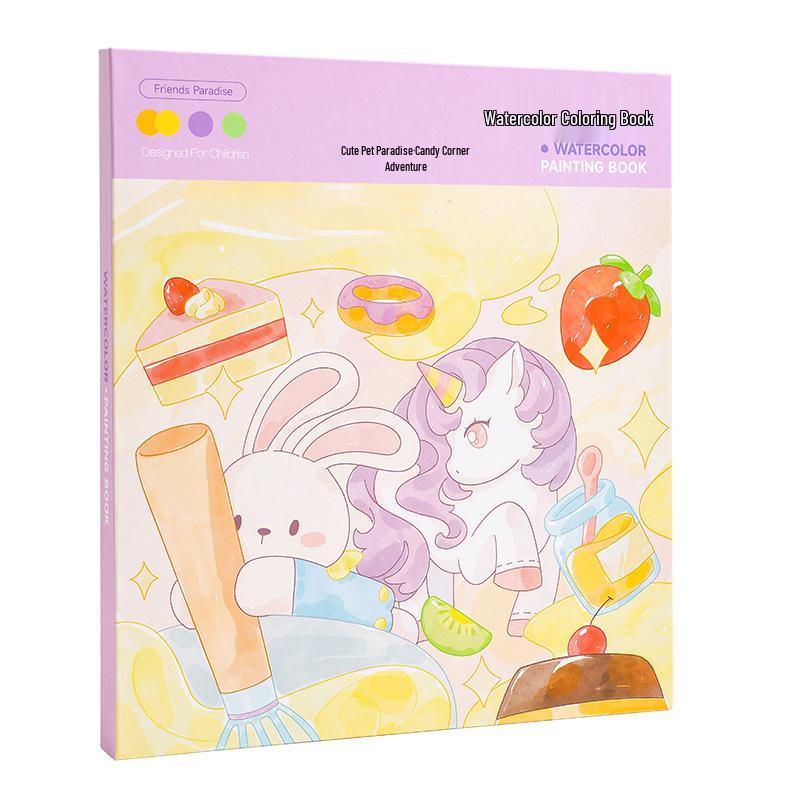 Kids' Watercolor Paint & Doodle Coloring Book for Kindergarten