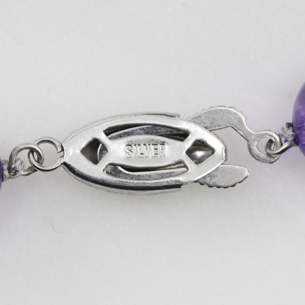 Necklace Purple amethyst/Silver 65.6g Women Used