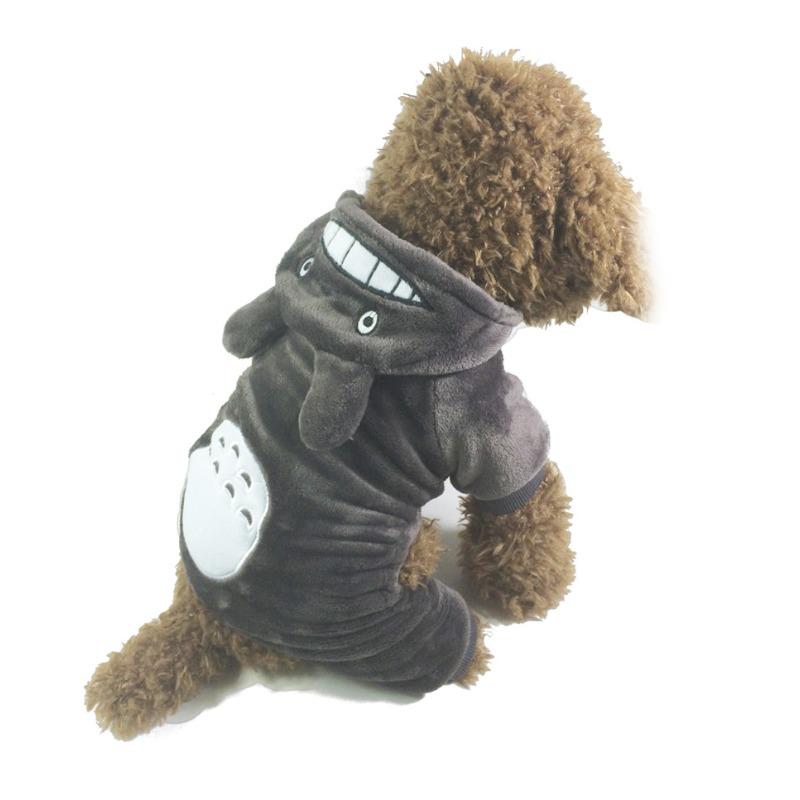 

Преображение на Хэллоуин в костюмы Тоторо и собаки, Одежда для питомцев, Четырехногие осенне-зимние наряды для собак XL темно-серого