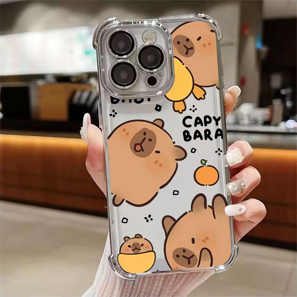 Capybara Cartoon Animal Phone Case For Xiaomi 15T 14T 13 Pro 15 F8 Ultra Poco X7 F7 Pro 5G X3 X5 X6 F5 M7 Shockproof Clear Cover