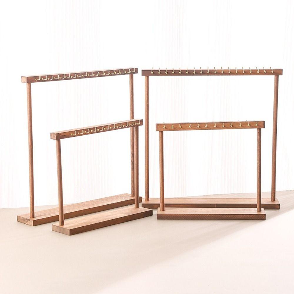 Wooden Jewelry Display Stand Necklace Holder Necklace Hanging Rack Jewelry Organizer  Home Use