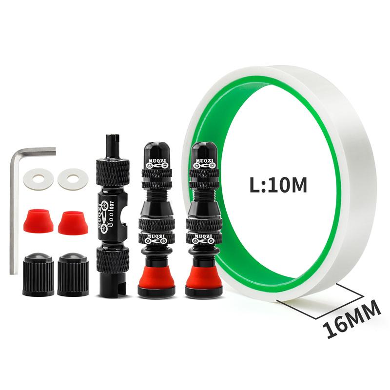 MUQZI Bike Tubeless Rim Tape MTB Schrader Tubeless Valve Core Stem Removal Tool Tubeless Tire Kit Cycling Accessories 16/18/21/23/25/27/29/31/33/35mm