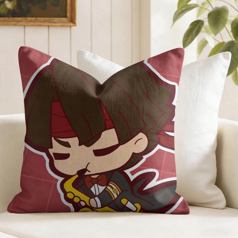 Phoenix Wright Ace Attorney Trilogy Cushion Cover Eco Linen Pillow Case DoubleSided Print Breathable Durable Zipper Home Decor