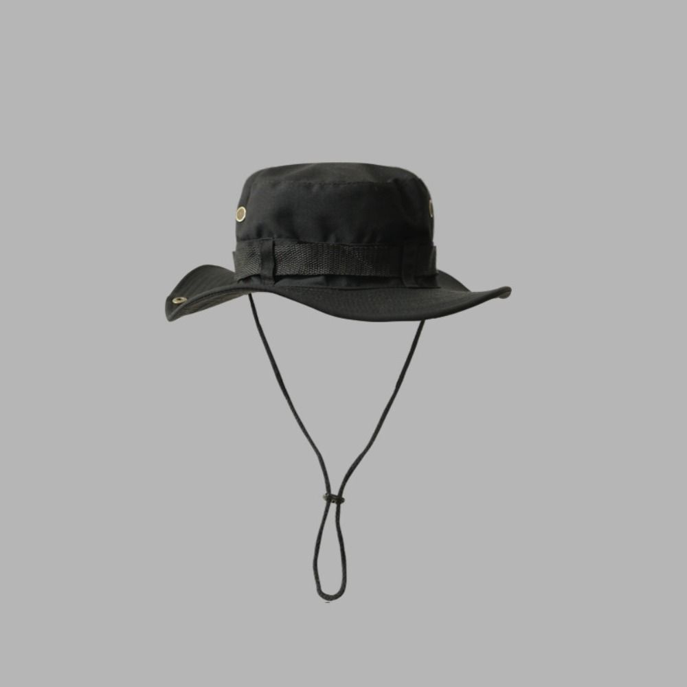 Wide Brim Large Eaves Sun Hat Polyester Wide Brim Bucket Hat Solid Color Sun Hats  Riding Fishing