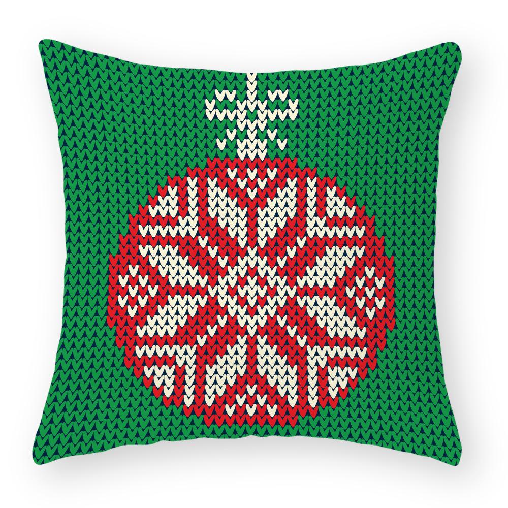 Kissenbezug aus Baumwolle und Leinen Weihnachtskissenbezug Nachttischkissenbezug Feiertagskissenbezug