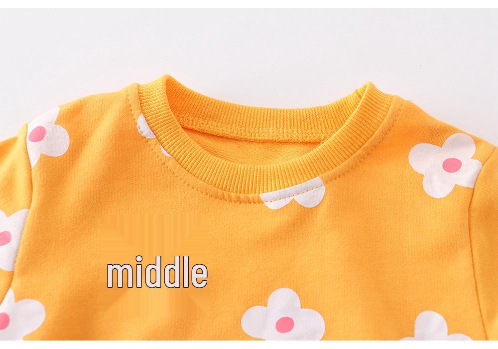 Girls' Cartoon Cotton Knit Hoodie - Long Sleeve, Autumn Style, European & American Brand Kids' Clothing