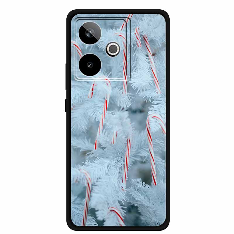 Christmas Cover For Realme GT7 GT 7 7T Case Black Silicone Cases for Realme GT 7T Cartoon Santa Claus Christmas Tree Back Cover