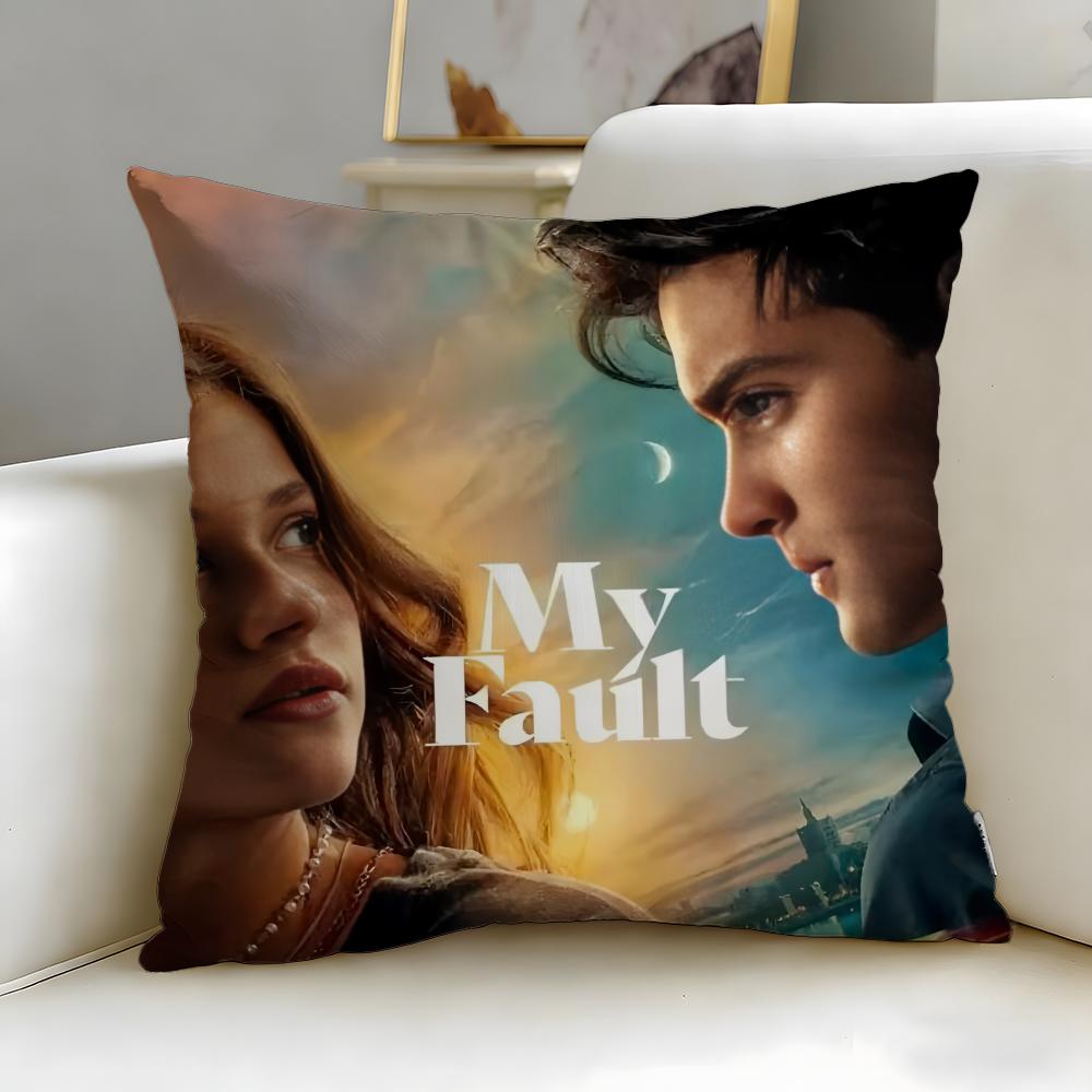 classic movie My Fault Culpa Mia Cushion Cover Soft  EasyWash Pillow Case  Versatile for Couch Bed Travel and Office