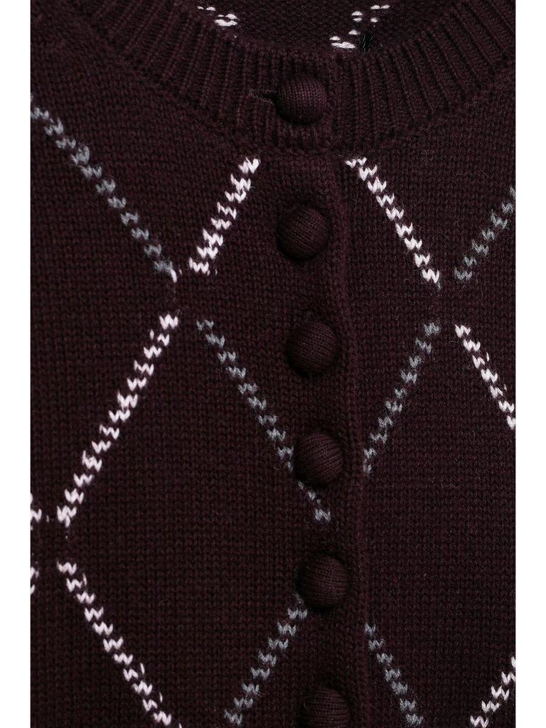 2025 Spring Women's Diamond Knit Cardigan Sweater - European & American Street Style Fashion