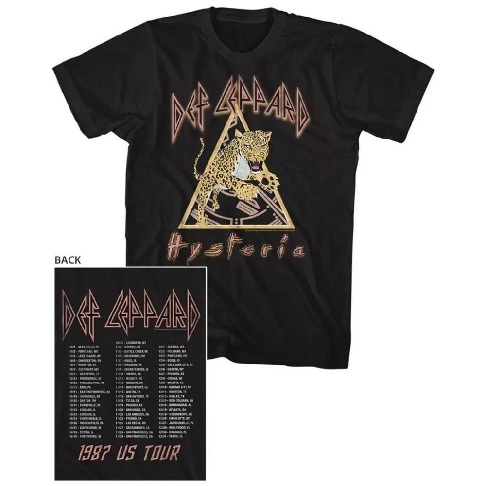 Vintage Style Def Leppard Hysteria 1987 US Tour Men s Unisex Concert T-shirt Unisex T-Shirt L