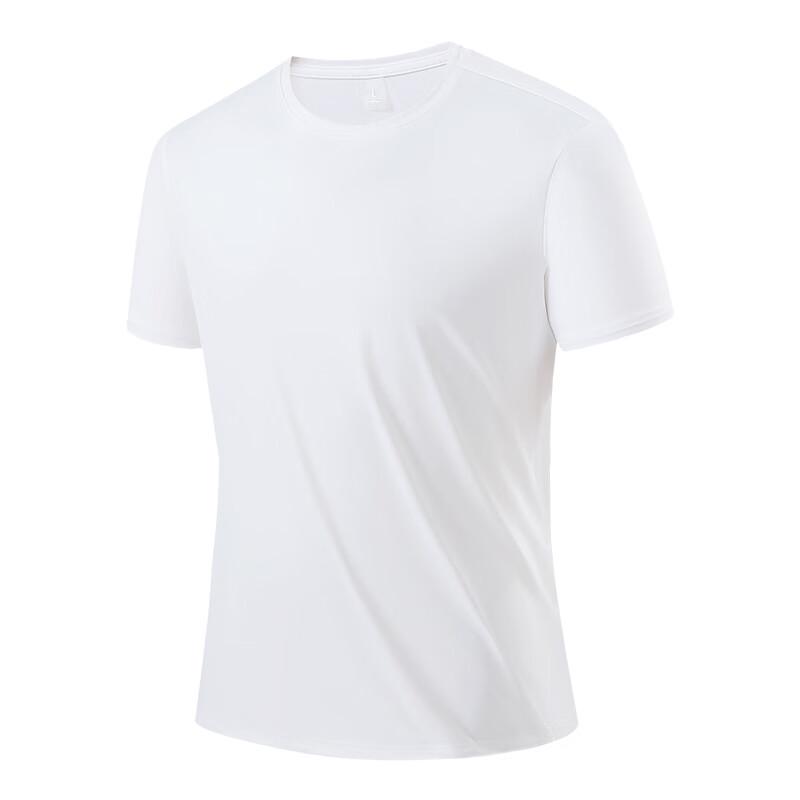 Unisex Ice Silk Quick-Dry Short Sleeve Round Neck T-Shirt 2XL