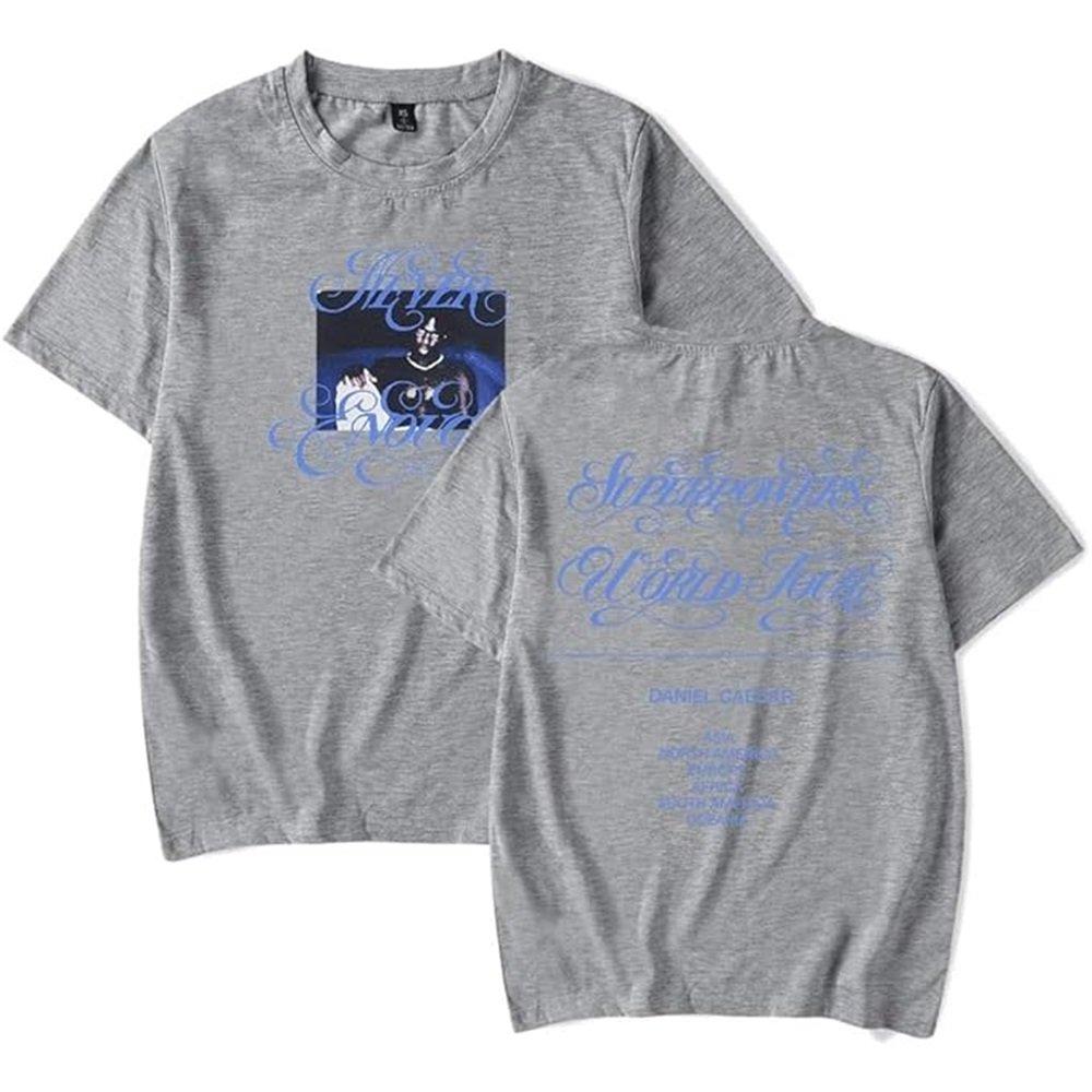 Daniel Caesar Tour 2025 T-shirt Femme Unisexe Décontracté Manches Courtes Imprimé Mode Hauts d'Été Tee