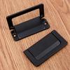 2Pcs Drawer Concealed Folding Handle Cabinet Hidden Pull Zinc Alloy Black Flat Cupboard Handles Furniture Hardware Accessories