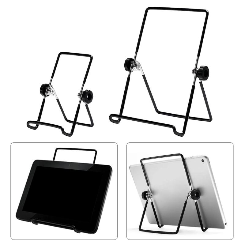 Metal Foldable Stand Adjustable Desktop Support with Flexible Viewing Angle for Phones and Tablets
