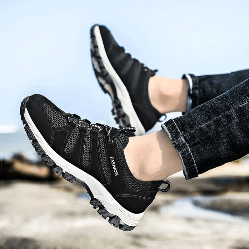 Summer Men's Breathable Mesh Casual Sports Shoes Mesh Shoes Hollow Out Hiking Shoes Student Shoes Wading Shoes Tide Shoes Male