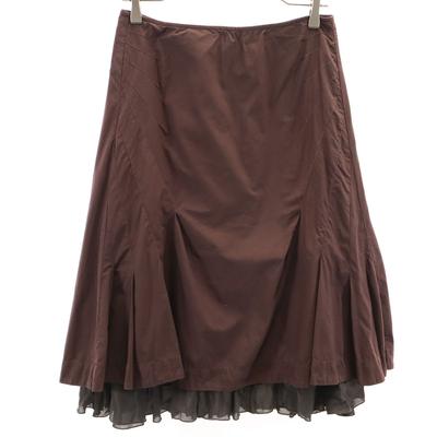 Mimole Length Layered Flare Skirt 38 Brown Women Used