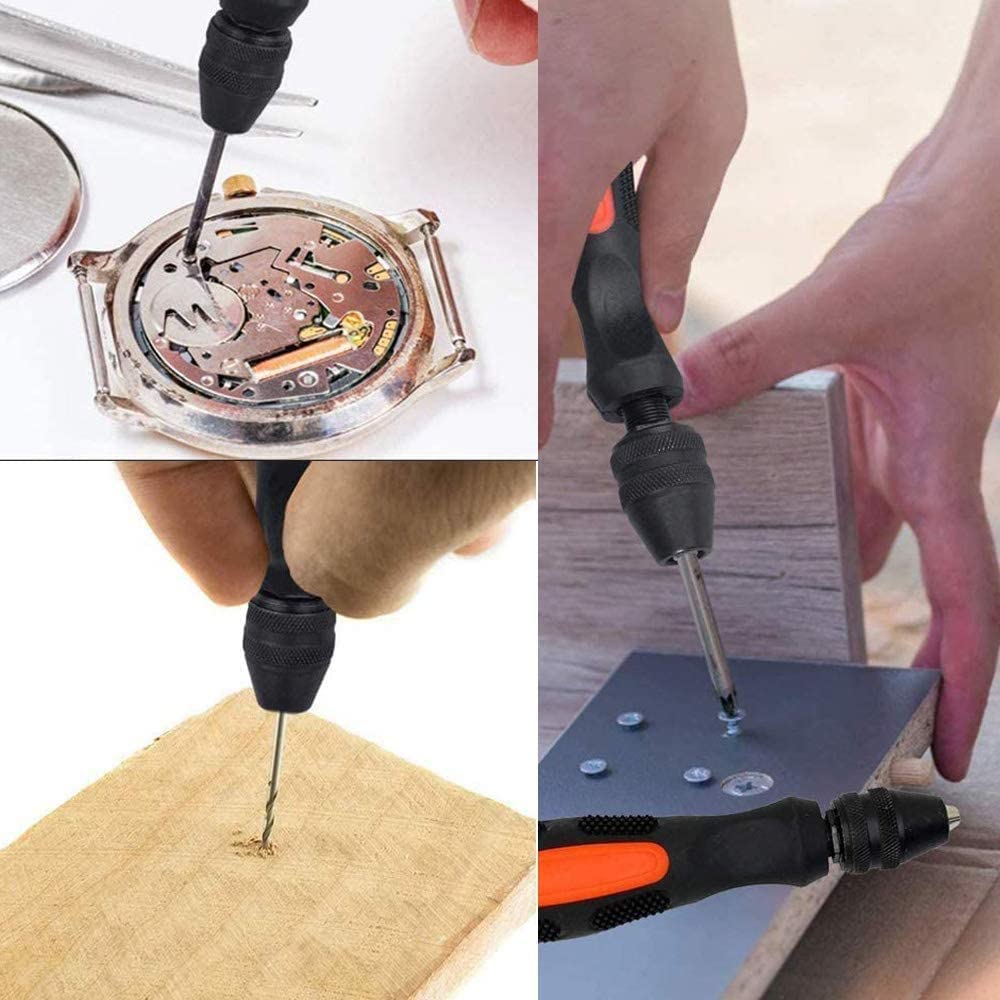 KEWAYO Manual Hand Drill Drilling Pin Micro Hand Compatible with Twist Drill Bits Drill, Tool, Vise, Drill, 0.5-8mm