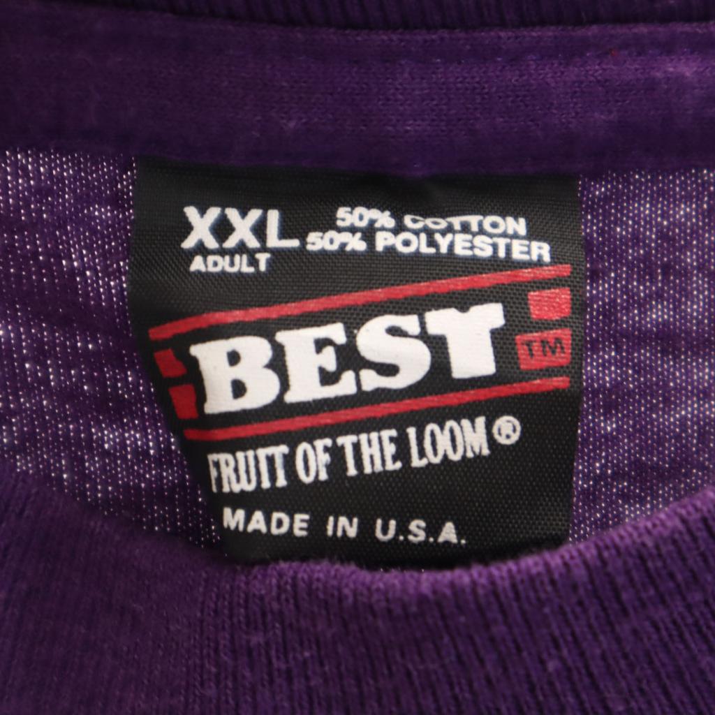 FRUIT OF THE LOOM NAJLEPSZA koszulka z krótkim rękawem z nadrukiem starej wiadomości Męska Używana