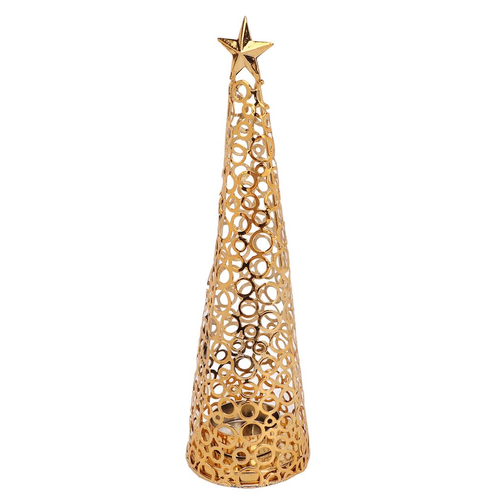 Christmas Tree Shaped Candle Holder Metal Scented Candle Stand Home Tabletop Decoration for Holiday