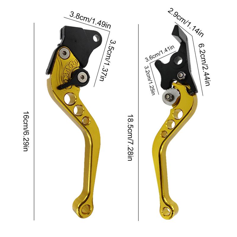 Motorcycle Clutch Brake 2pcs Aluminum Alloy Clutch Levers Adjustable Rust-proof Clutch Lever Metal For Left And Right Handlebar