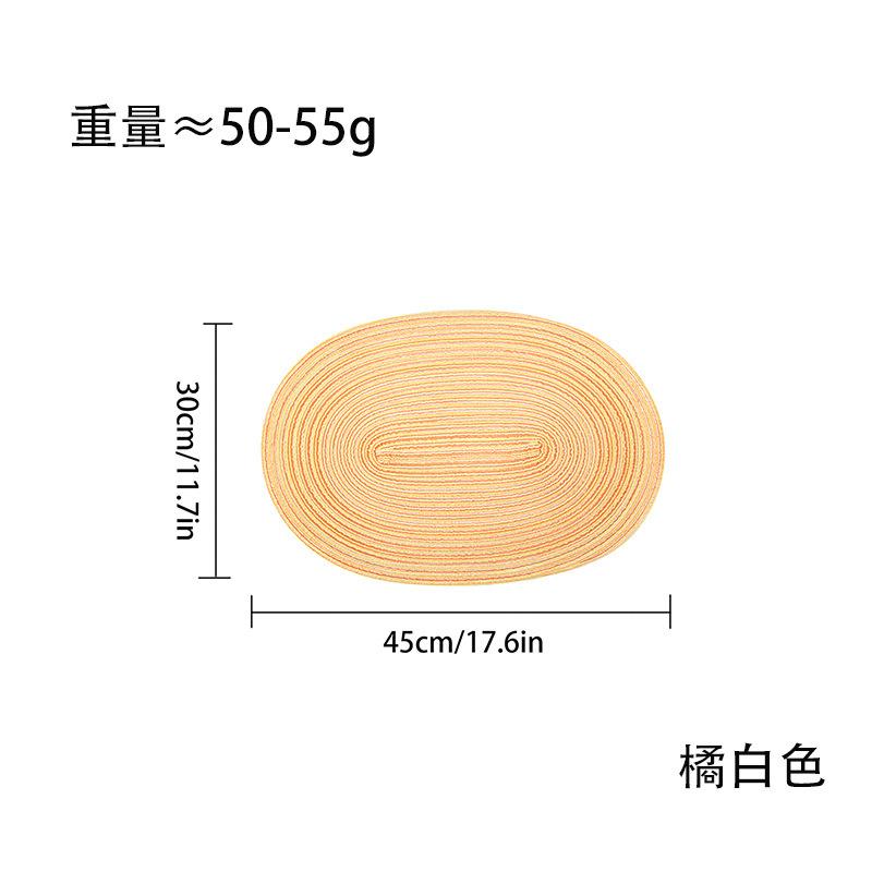 Polyester Cotton Placemat Nordic Style Round Simple Table Mat Western Food Mat Non-slip Placemat Coaster Decorative Mat Bowl Mat