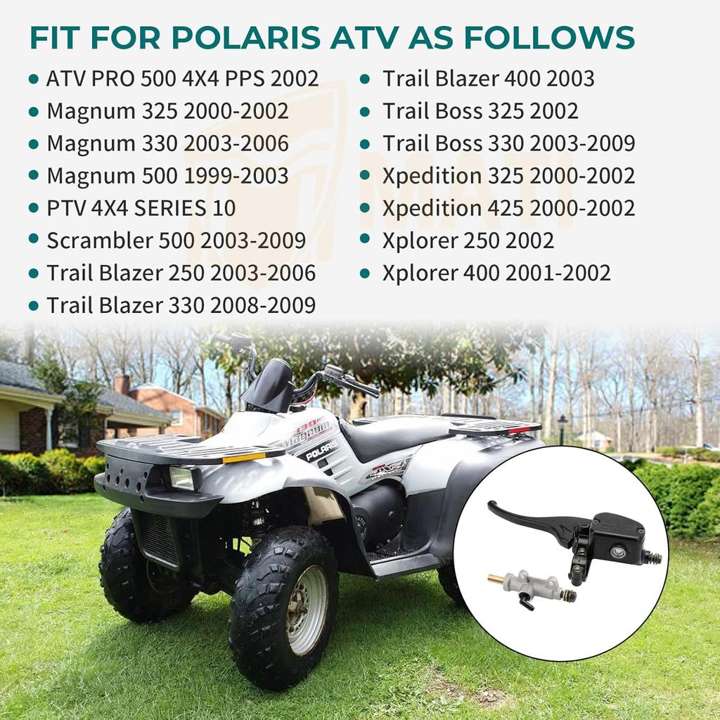 Front Left & Rear Brake Master Cylinder For Polaris Magnum 325 330 500 ATV PRO 500 4X4 PPS Scrambler 500 Trail Blazer 250 330 400 Trail Boss 325 330