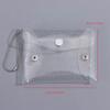 1Pcs Mini Pvc Clear Card Holder Keychain Glitter Transparent Coin Purse Snap Button Wallet For Earphone Jewelry Daily Storage