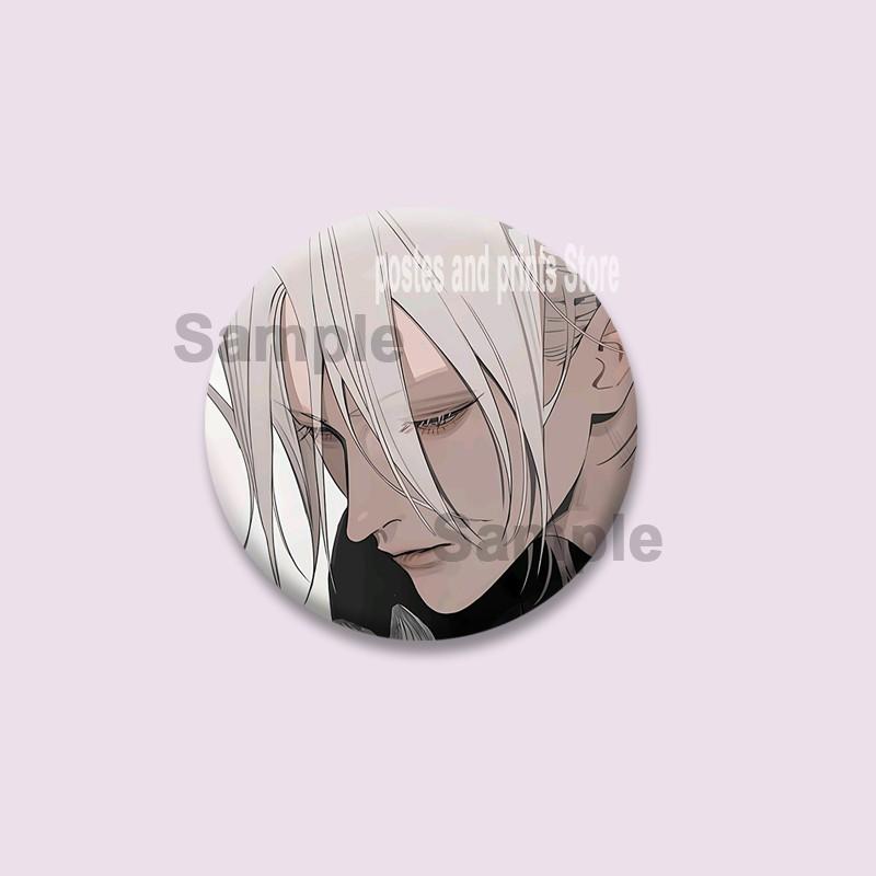Manhwa BL Coreano Spilla a Moneta Cartone Animato Spille di Plastica Cartone Animato Mo Guan Shan He Tian Spilla Gioielli Regalo Zaino Cappello Accessori per Risvolto