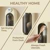 Quick Air Drying Rotatable Chopstick Holder Punch-Free with Digital Timer Tableware Storage Rack Wall Mounted Large Capacity