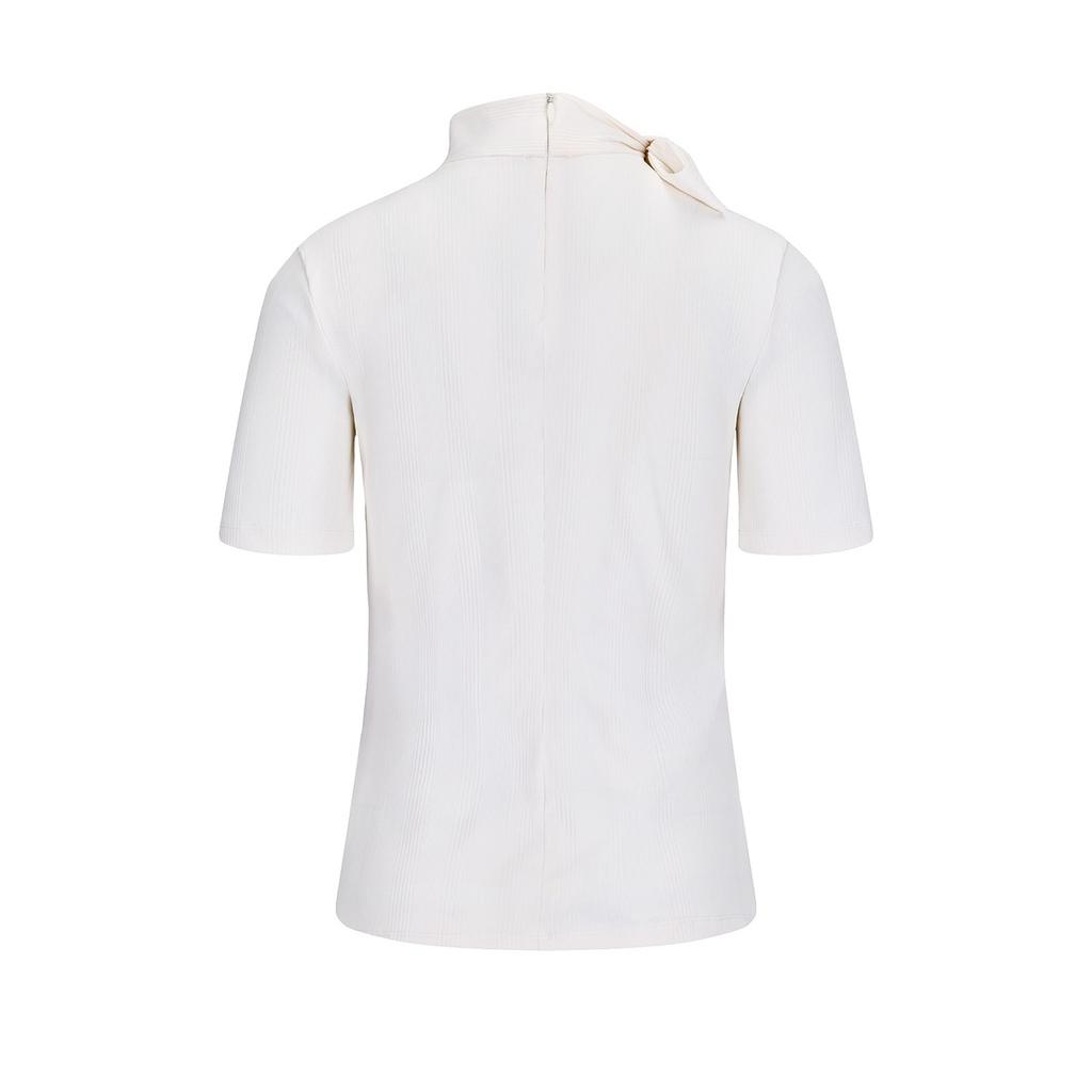 FAIRLIAR GOLF Ribbon High-Neck Sleeve T-Shirt (White)