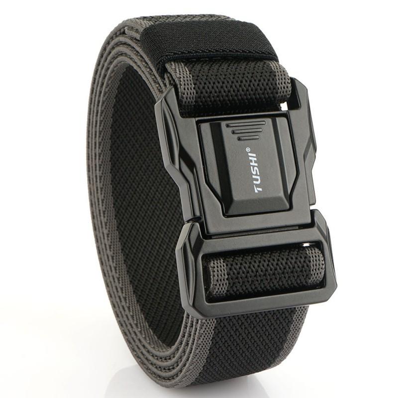 Upgrade Second-generation Men s Alloy Buckle Nylon Belt Quick-release Travel Hiking 125cm