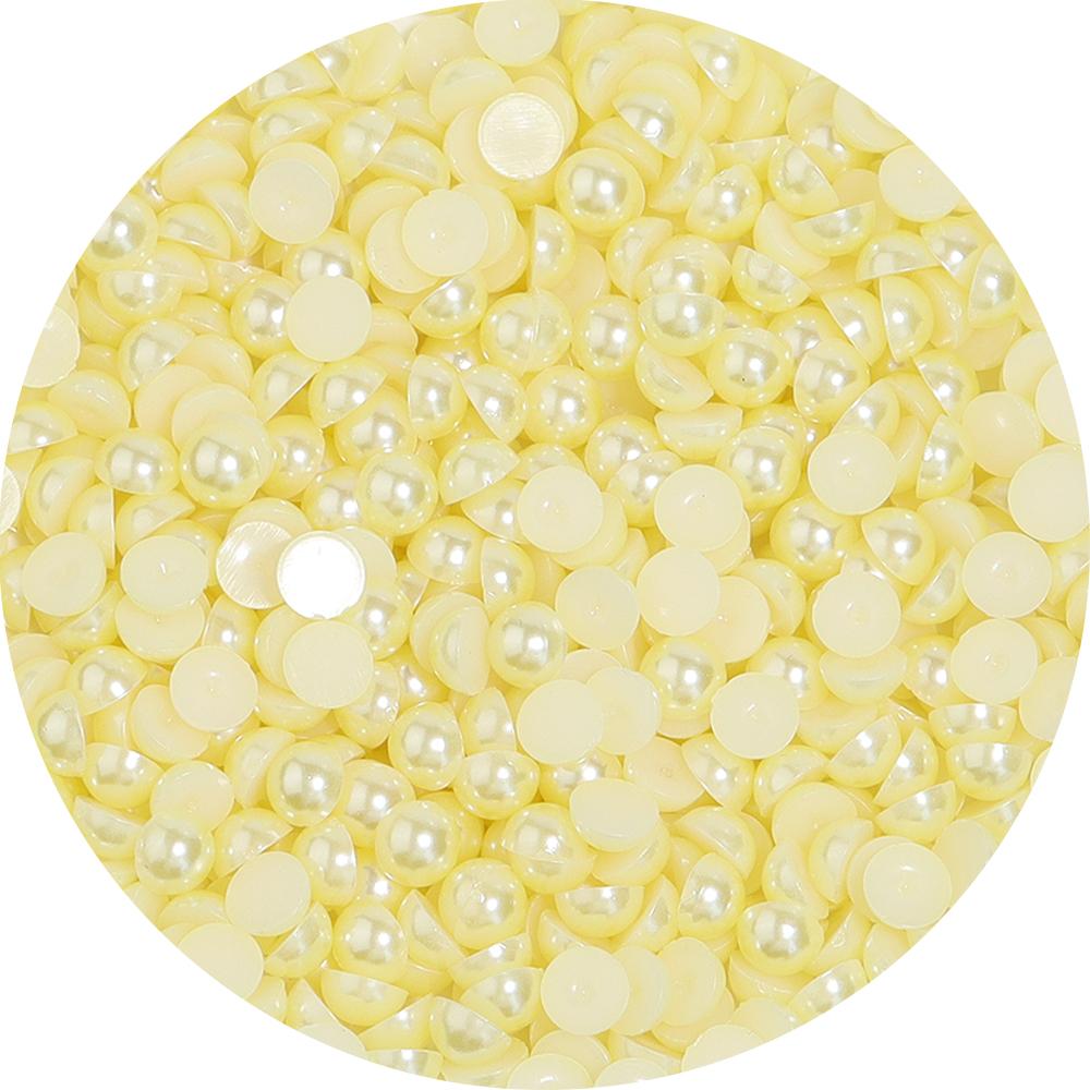 50-500Pcs ABS Imitation Pearls Beads Color Flat Back Cabochon Half Round Loose Bead for Crafts Garment Nail Art Jewelry Findings