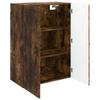 Wall Cabinet Smoked Oak 66 x 34.5 x 90 cm Engineered Wood