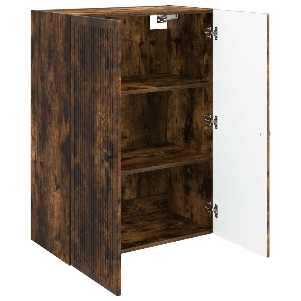 Wall Cabinet Smoked Oak 66 x 34.5 x 90 cm Engineered Wood