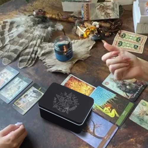 Tarot Card Case Holder, Tarot Card Holder Storage - Portable Tarot Organizer Storage Case Holder for Board Game Cards
