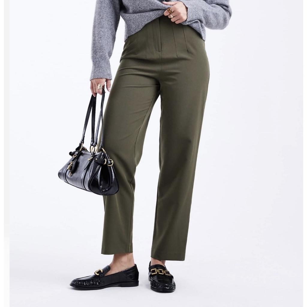 Women's High-waisted Straight Leg Trousers Casual Commute Office Pants