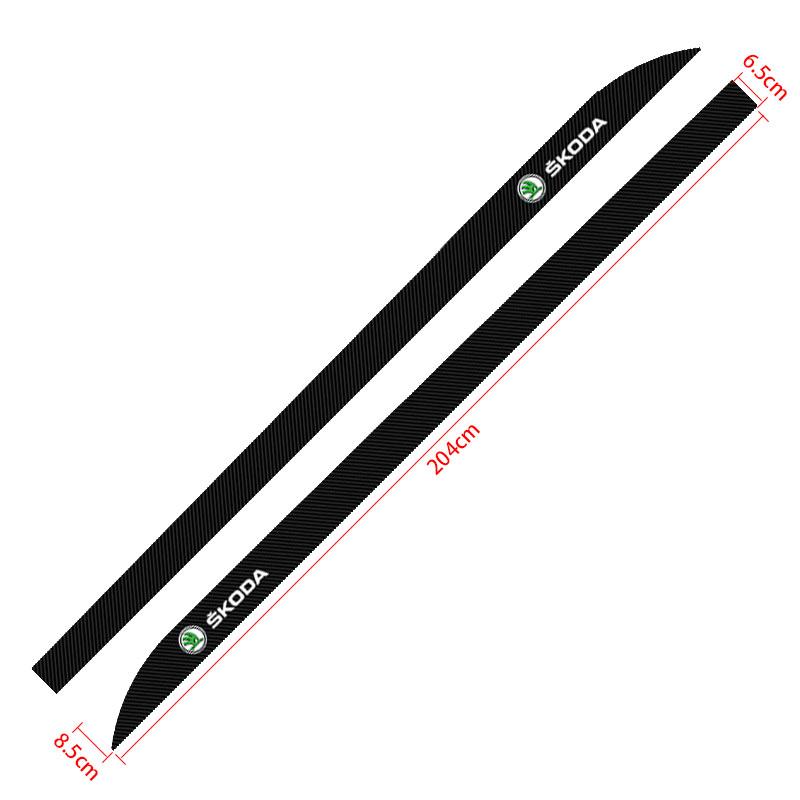 2x Side Skirt Sill Stripe Body Decals Sticker for Skodas Octavia Kodiaq Fabia Rapid Superb A5 A7 2 Kamiq Karoq Auto Accessories knzh54