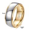 Rose Gold Tungsten Couple Rings 4 6mm Fashion Double Arc Wedding Bands for Men Women