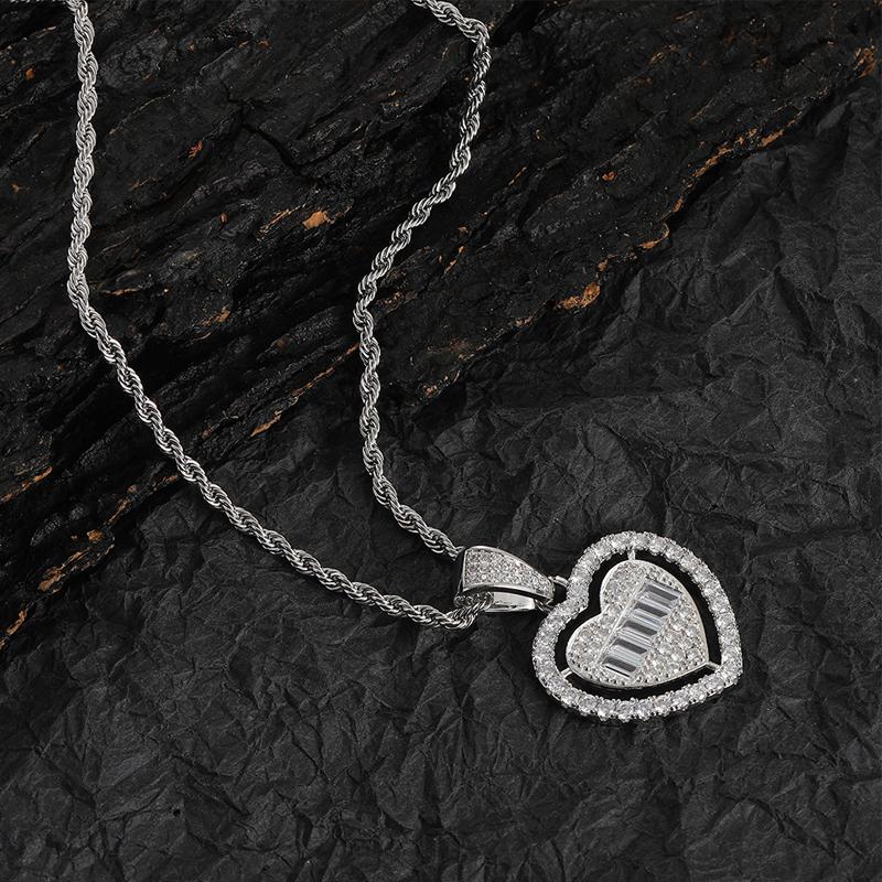 Fashion Gold Plated Heart CZ Pendant Necklace for Women Dainty Cubic Zirconia Chain Necklace Jewelry