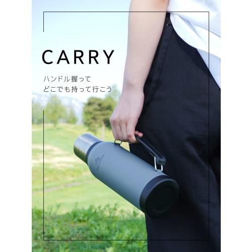 Wahei Freiz Water Bottle 1 Liter with Cup Direct Drinking 2WAY Coyote Brown Thermal/Cold Vacuum Insulated Bottle Stainless Steel Bottle RH-1625